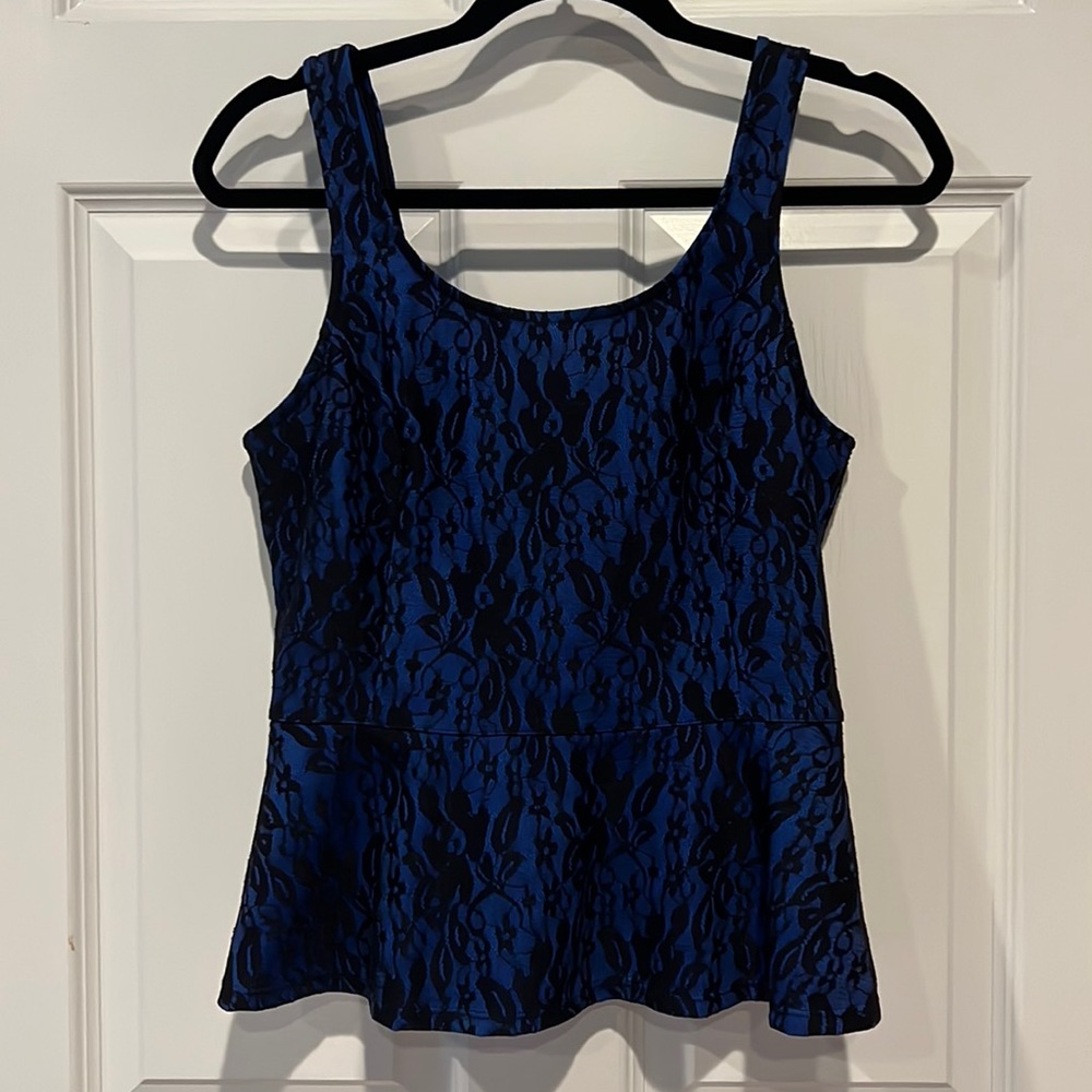 Express peplum lace top